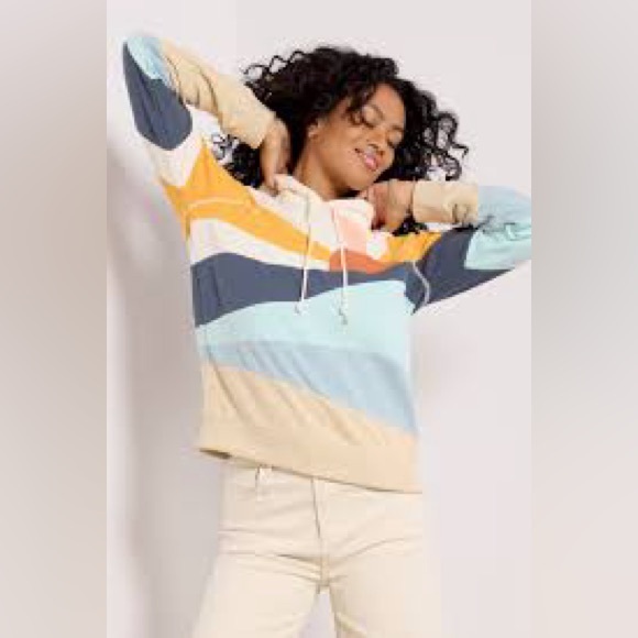 Faherty Soleil Abstract Sun Print Long Sleeve Pullover Hoodie - Picture 5 of 9